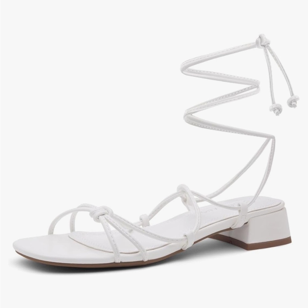Strappy white sandal